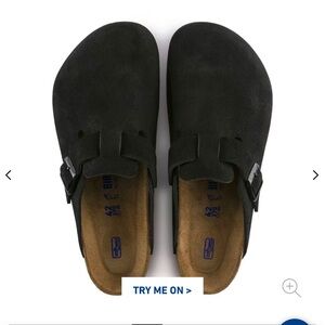 Birkenstock Black Suede Clogs